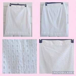 Ann Taylor white pencil skirt! Very flattering, perfect for summer!